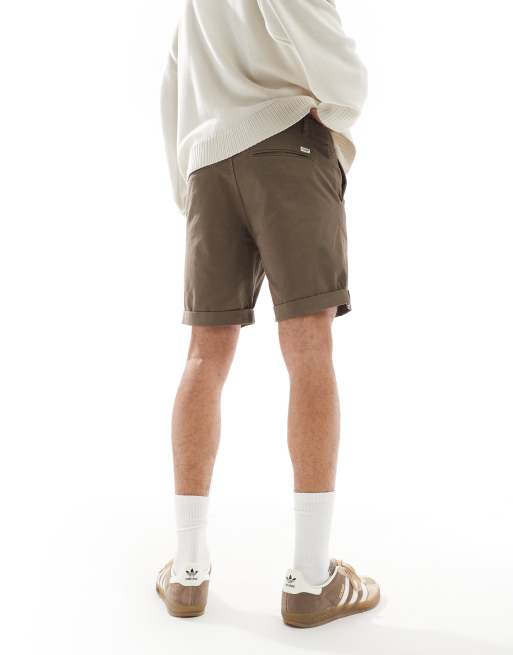 Pantalones cortos chinos marrones con dobladillos vueltos de Jack & Jones, 3 de 5