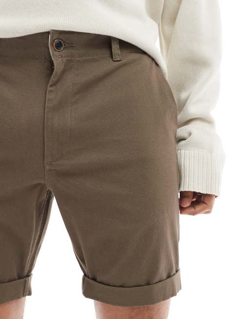 Pantalones cortos chinos marrones con dobladillos vueltos de Jack & Jones, 4 de 5