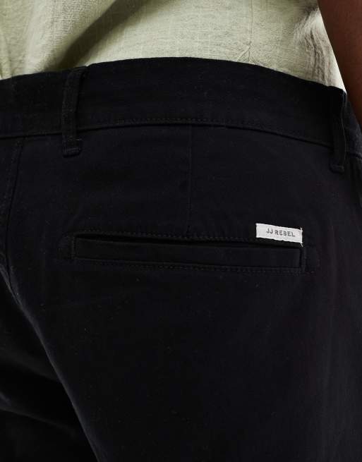 Pantalones cortos chinos negros de JJ Rebel, 3 de 5