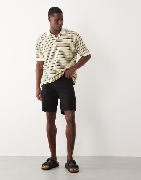 Pantalones cortos chinos negros entallados de ASOS DESIGN - view 1