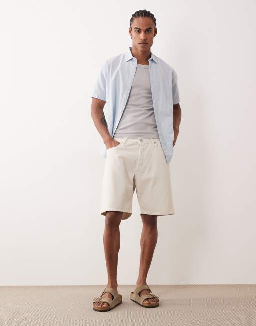 Pantalones cortos color crema de estilo pintor Tony de Jack & Jones