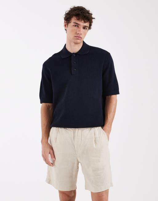 Pantalones cortos color crema de lino puro de Selected, 2 de 5