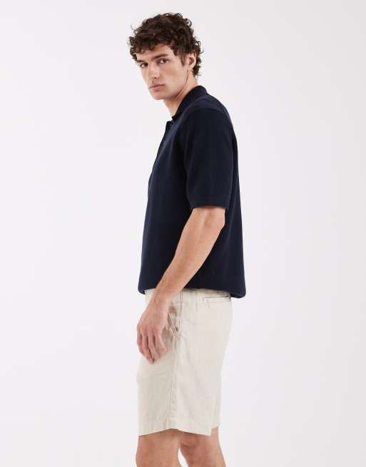 Pantalones cortos color crema de lino puro de Selected, 3 de 5