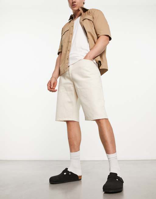 Pantalones cortos color crudo de corte holgado y pernera recta Omar de Dr Denim