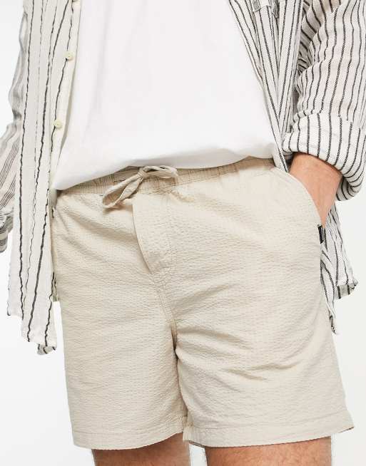 Pantalones cortos color piedra con cordón ajustable de sirsaca de Jack & Jones Intelligence