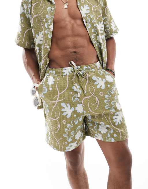 Pantalones cortos con estampado floral de ASOS DESIGN (parte de un conjunto)
