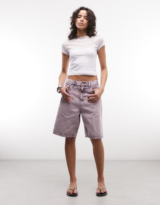 Pantalones cortos con lavado morado Brandon de Carhartt WIP