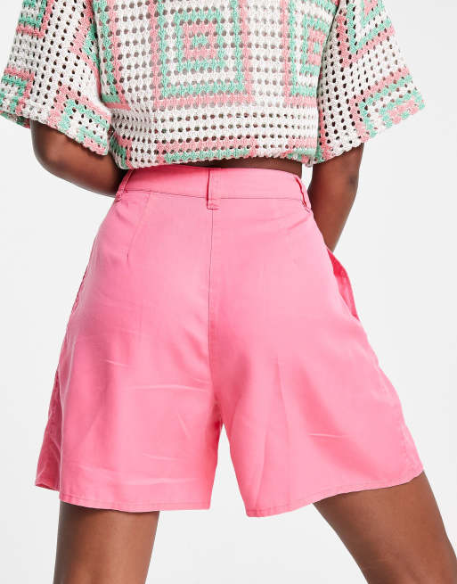 Pantalones cortos dad rosa luminoso de ASOS DESIGN, 2 de 4