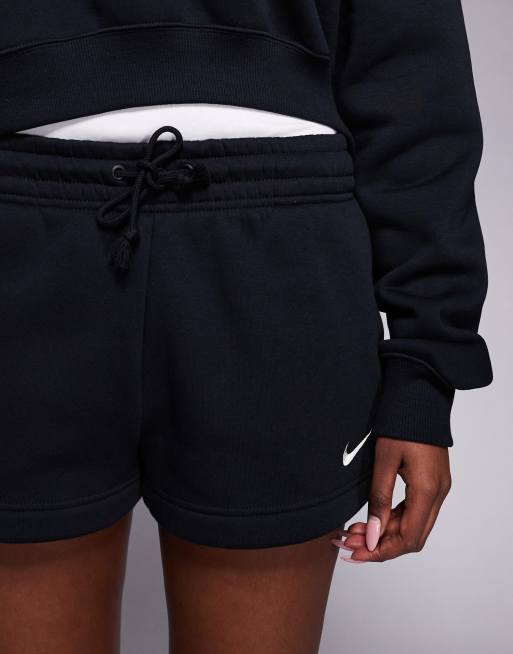 Pantalones cortos de 2" negros de talle medio Phoenix Fleece de Nike, 5 de 5