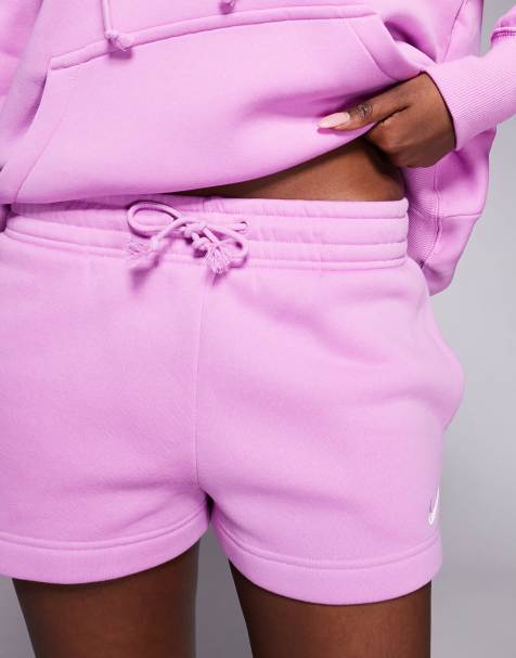 Pantalones cortos de 2" rosas de talle medio Phoenix Fleece de Nike - view 1