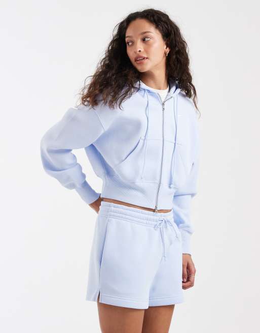 Pantalones cortos de 4" azul claro de talle medio Phoenix Fleece de Nike , 2 de 5