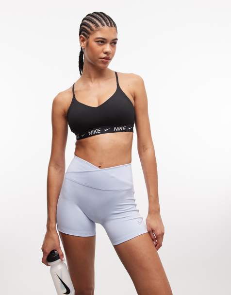 Pantalones cortos de 5" azules con cinturilla cruzada Dri-FIT de Nike One Training - view 1