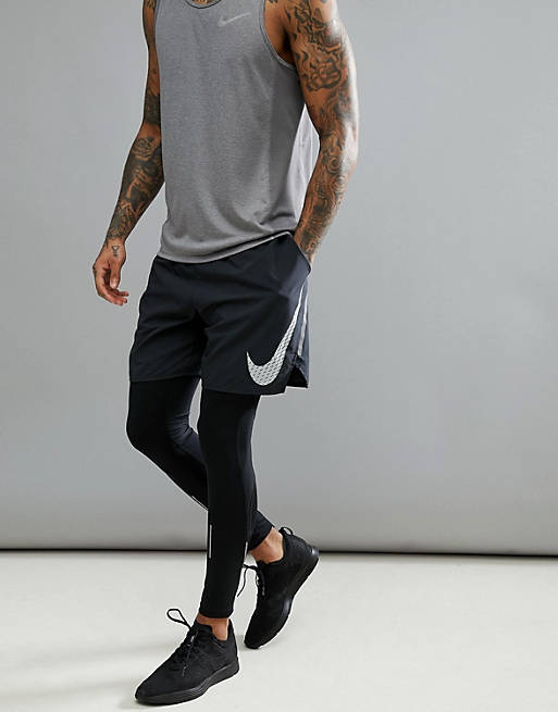 ir de compras Oponerse a regla Pantalones cortos de 7 pulgadas reflectantes en negro Flex Distance Flash  899498-010 de Nike Running | ASOS