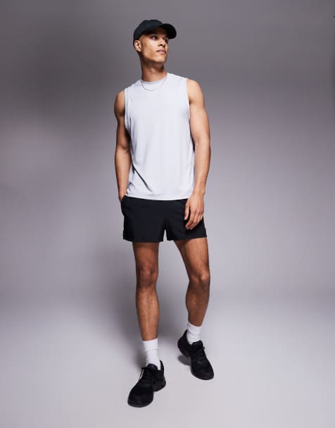 Pantalones cortos de 8 cm negros para correr con bolsillo trasero con cremallera para teléfono de tejido de secado rápido Icon de 4505 - view 1