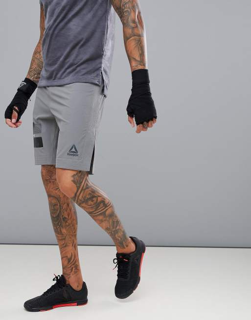 Pantalones cortos de boxeo en gris CE96005 Combat de Reebok ASOS