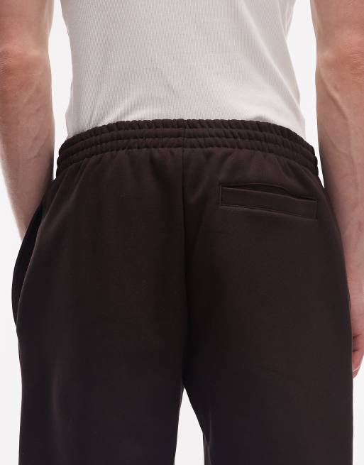 Pantalones cortos de chándal marrones de punto liso de Lacoste, 5 de 5
