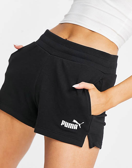 Pantalones cortos de chándal negros Essentials de Puma