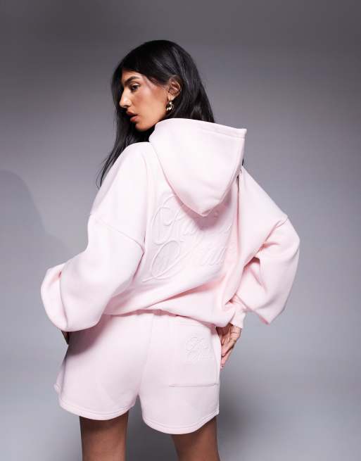 Pantalones cortos de chándal rosa fresa de tejido rico en algodón Studio de Kaiia (parte de un conjunto)  , 4 de 5