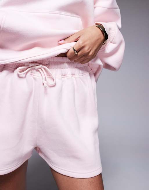 Pantalones cortos de chándal rosa fresa de tejido rico en algodón Studio de Kaiia (parte de un conjunto)  , 5 de 5
