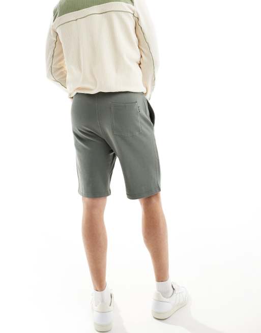 Pantalones cortos de chándal verde salvia de punto liso de ONLY & SONS, 2 de 5