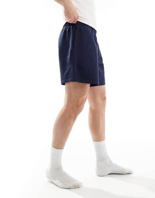 Pantalones cortos de estar por casa azul marino de ASOS DESIGN, 4 de 5