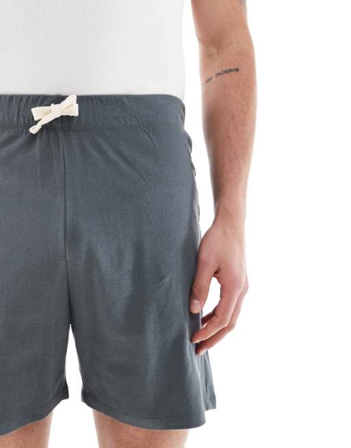 Pantalones cortos de estar por casa gris sombra con cordón ajustable de ASOS DESIGN, 2 de 4