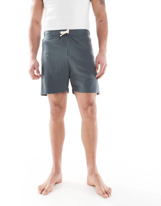 Pantalones cortos de estar por casa gris sombra con cordón ajustable de ASOS DESIGN, 4 de 4