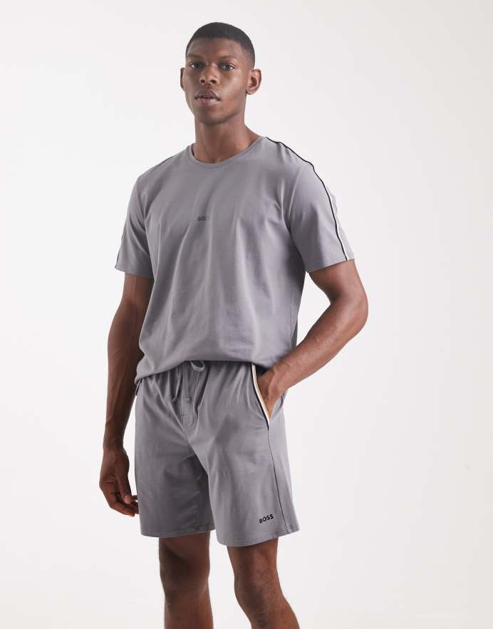 BOSS Bodywear Pantalones cortos de estar por casa grises Unique de (parte de un conjunto)
