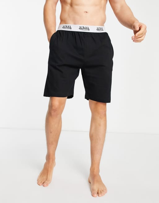 Pantalones cortos de estar por casa negros de Von Dutch 