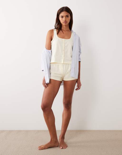 Pijama amarillo pastel Mix & Match de ASOS DESIGN, 2 de 6