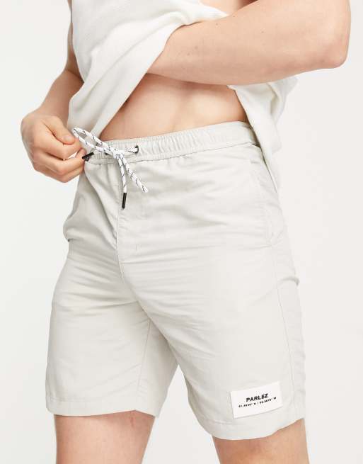 Pantalones cortos de playa color arena de nailon Rival de Parlez