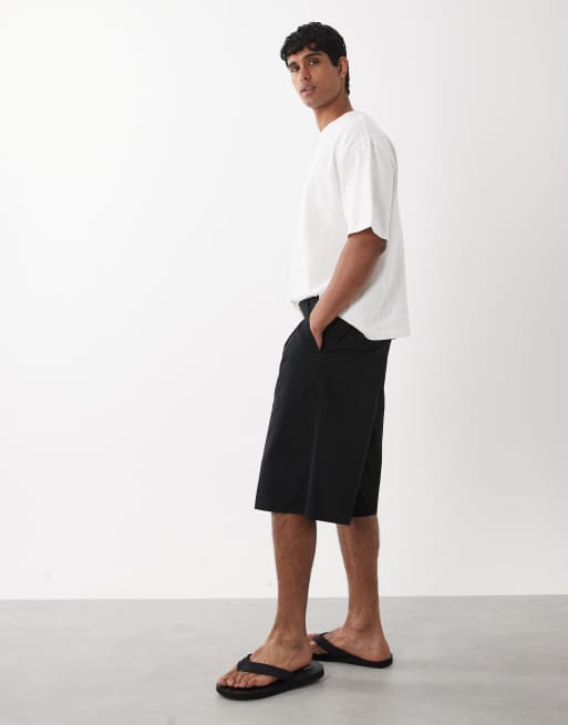 Pantalones cortos de sastre negros con pinzas de Jack & Jones, 2 de 5