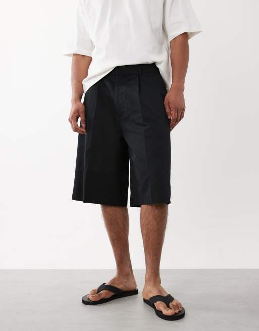 Pantalones cortos de sastre negros con pinzas de Jack & Jones, 3 de 5