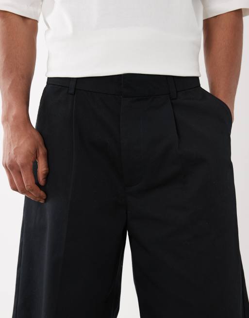 Pantalones cortos de sastre negros con pinzas de Jack & Jones, 4 de 5