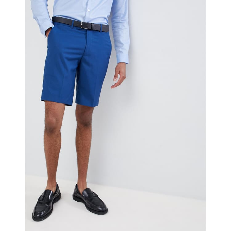 Pantalones cortos de ajustados para boda en azul de Farah | ASOS