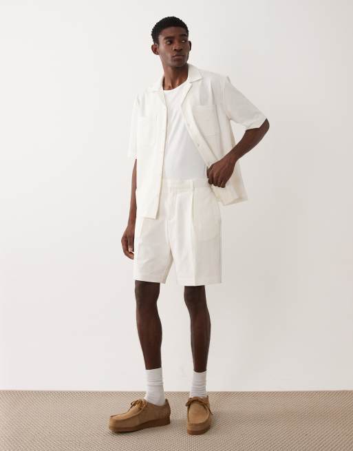Pantalones cortos de vestir blancos de corte estándar de sirsaca de ASOS DESIGN (parte de un conjunto), 2 de 5