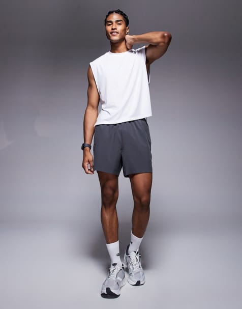 Pantalones cortos deportivos de 13 cm gris grafito con bolsillos con cremallera de tejido de secado rápido Icon de 4505 - view 1