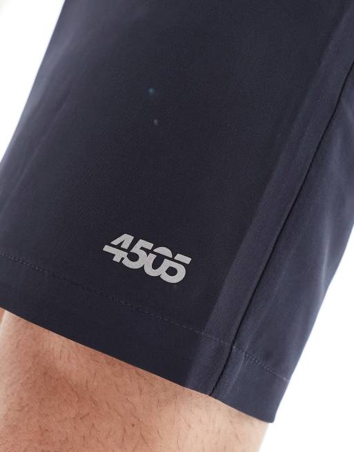 Pantalones cortos deportivos de 18 cm azul marino oscuro de tejido de secado rápido de ASOS 4505 , 2 de 5