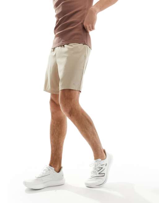 Pantalones cortos deportivos de 18 cm color arena de tejido de secado rápido Icon de ASOS 4505
