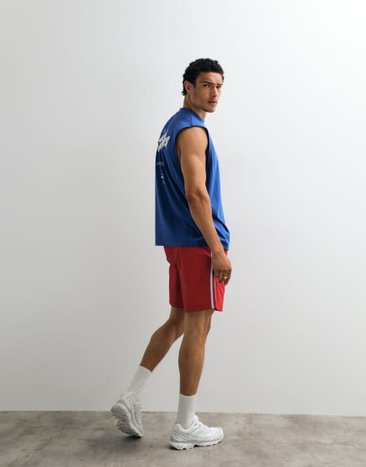 Pantalones cortos deportivos rojos de nailon de Jack & Jones, 4 de 9