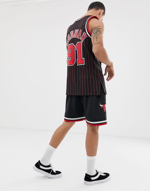 Pantalones cortos en negro Chicago Bulls Swingman de Mitchell Ness