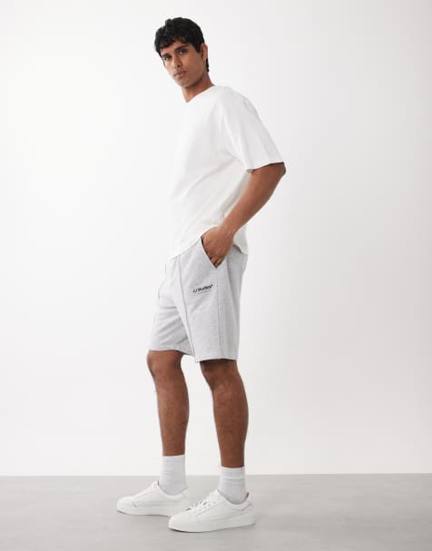 Pantalones cortos gris claro con logo de tejido de sudadera de Jack & Jones - view 1