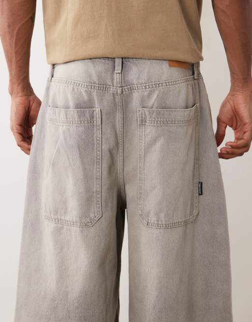 Pantalones cortos gris claro de corte alargado muy holgado de Jack & Jones, 4 de 5