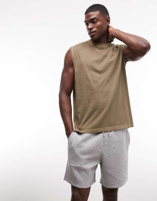 Pantalones cortos gris jaspeado básicos extragrandes de punto liso Essentials de ASOS DESIGN, 2 de 7
