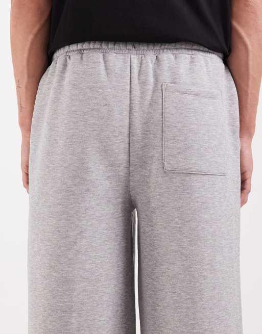 Pantalones cortos gris jaspeado de corte alargado extragrande de punto liso de ASOS DESIGN, 5 de 5