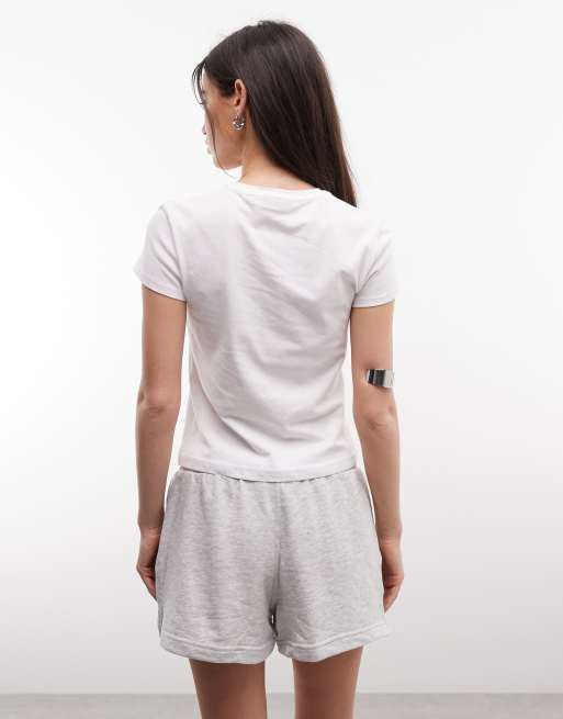 Pantalones cortos gris jaspeado de punto Essence exclusivos en ASOS de Weekday , 5 de 5