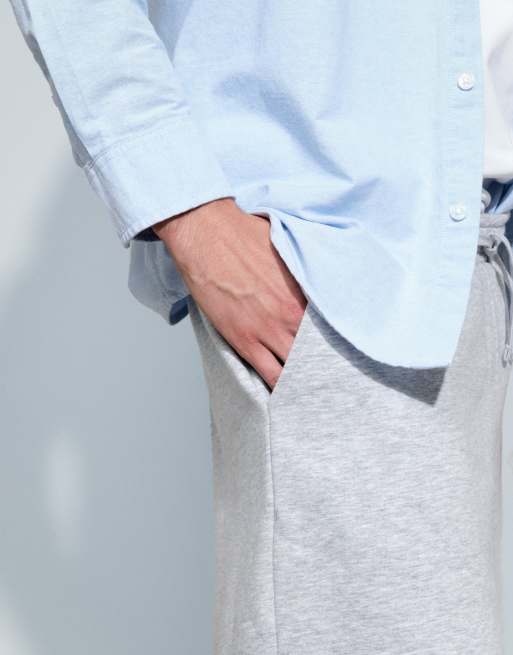 Pantalones cortos gris jaspeado de tejido de sudadera de New Look, 5 de 9