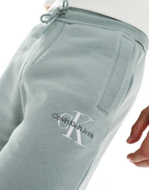 Pantalones cortos gris pizarra de punto liso de Calvin Klein Jeans