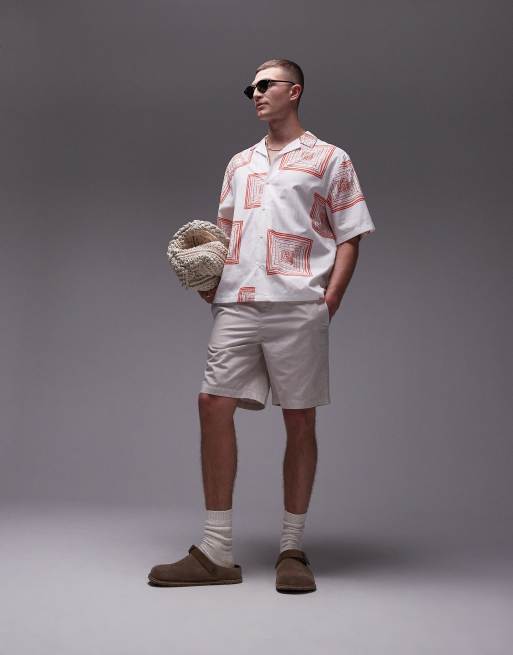 Pantalones cortos grises con cinturilla elástica de Topman