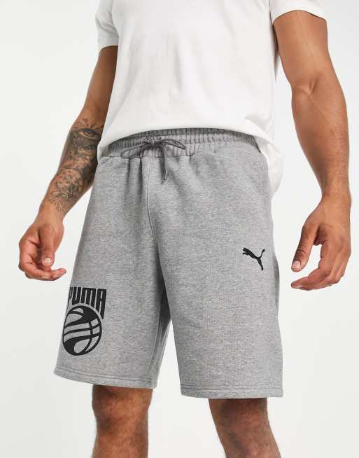 Mula centavo web Pantalones cortos grises con estampado gráfico Booster de PUMA Basketball |  ASOS